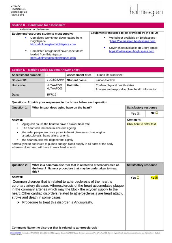 Human Life Processes worksheet Tasks 2022