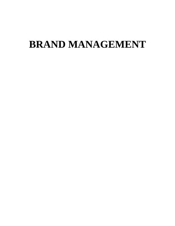 Brand Management -Bentley Motors Limited  Assignment_1