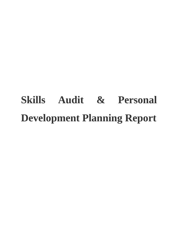 Audit and Personal Development Planning Report_1