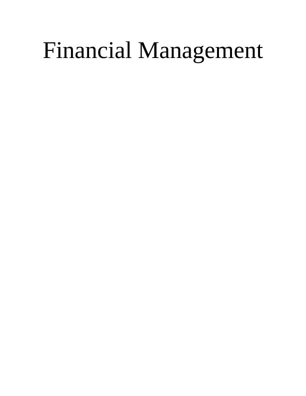 (Solution) Assignment on Financial Management_1