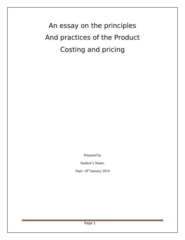 Principles and Practices of Product Costing and Pricing: Analysis in Sri Lanka and Bangladesh_2
