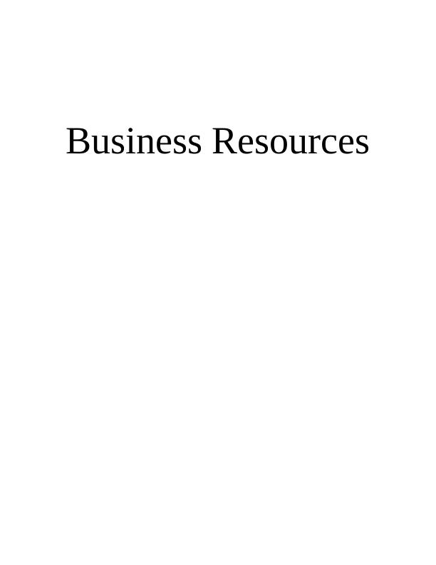 Business Resources Report_1
