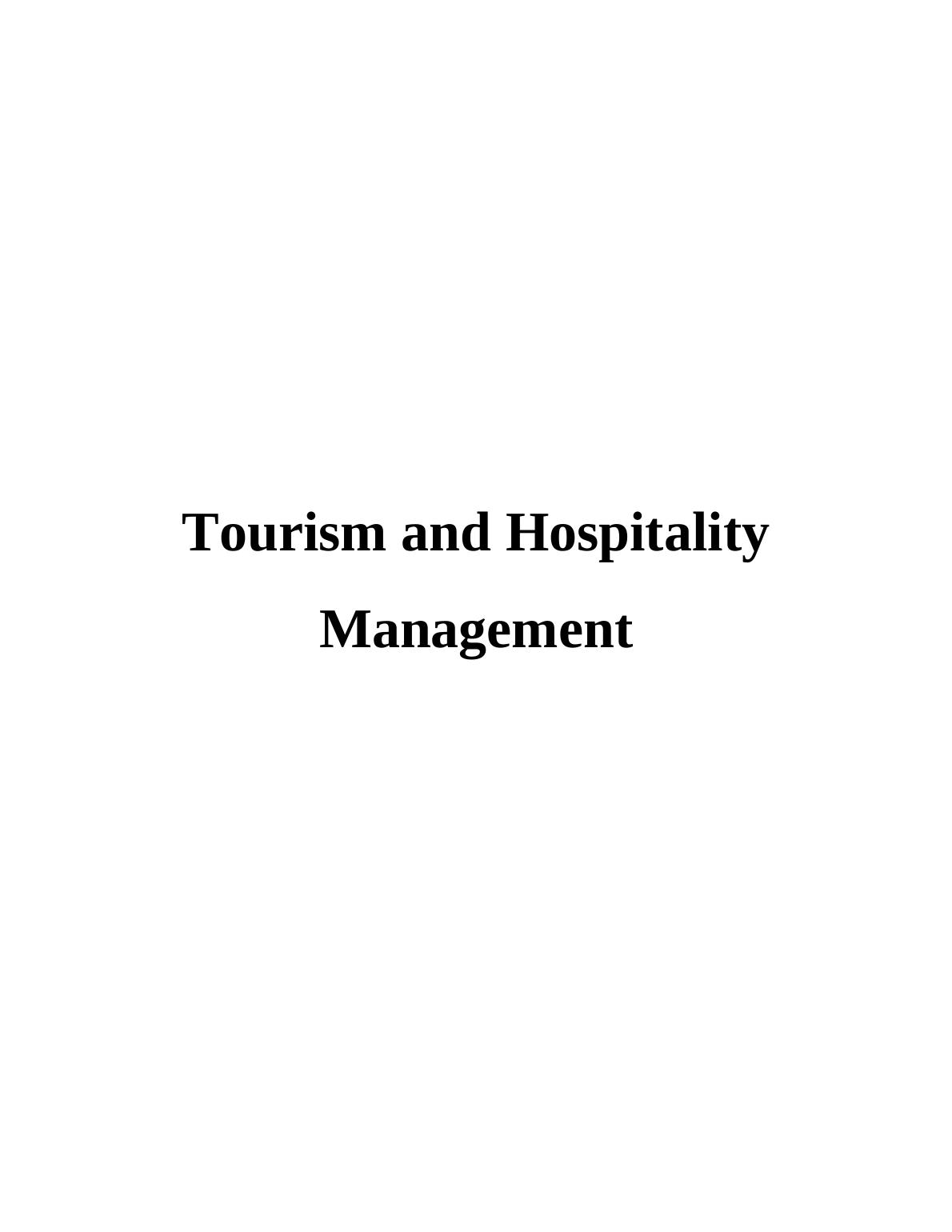 strategic-management-in-hospitality-industry-desklib