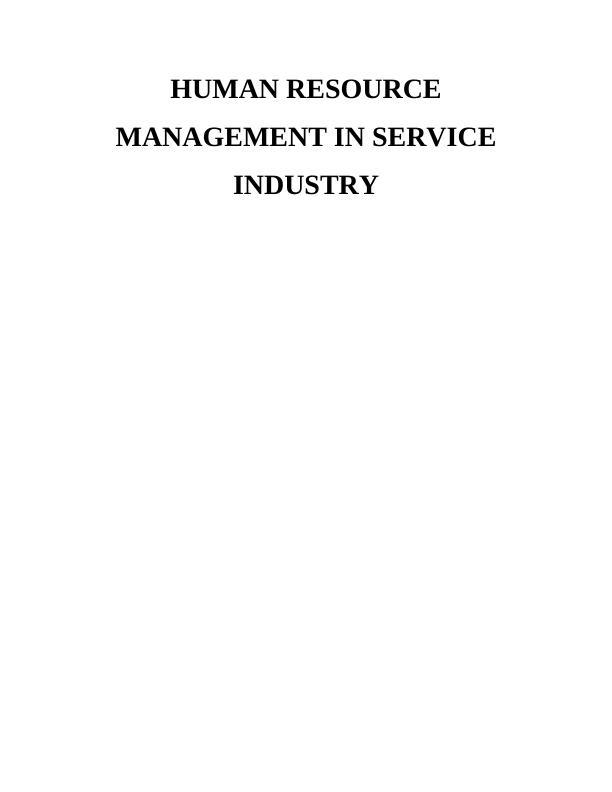 HUMAN RESOURCE MANAGEMENT IN SERVICE INDUSTRY ARTICLE 2022_1