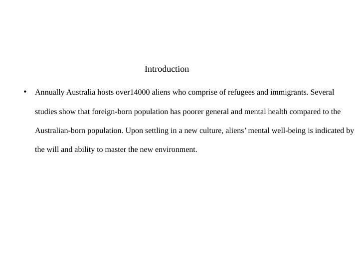 Impact of Migration on Mental Health in Australia_1