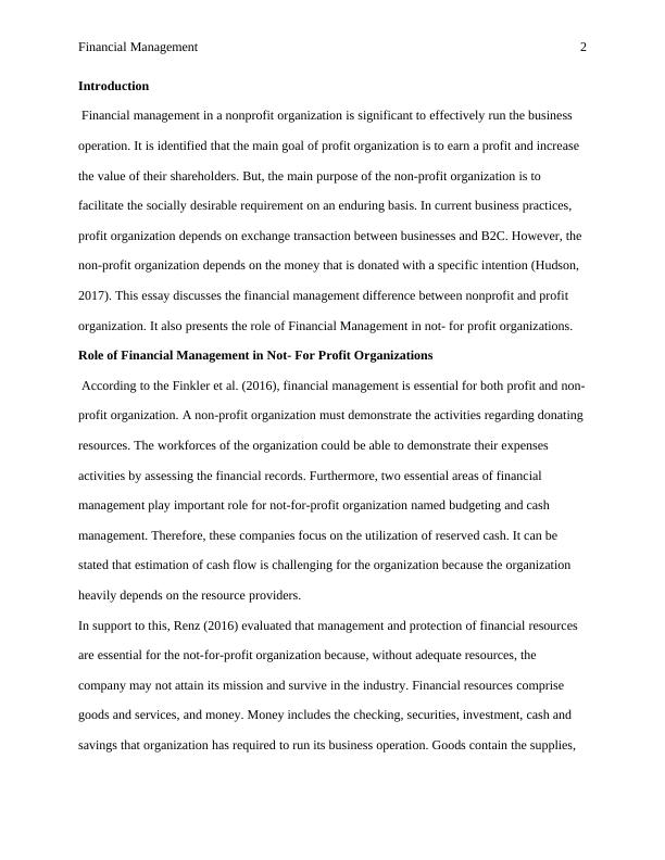 Essay on Financial Management_2