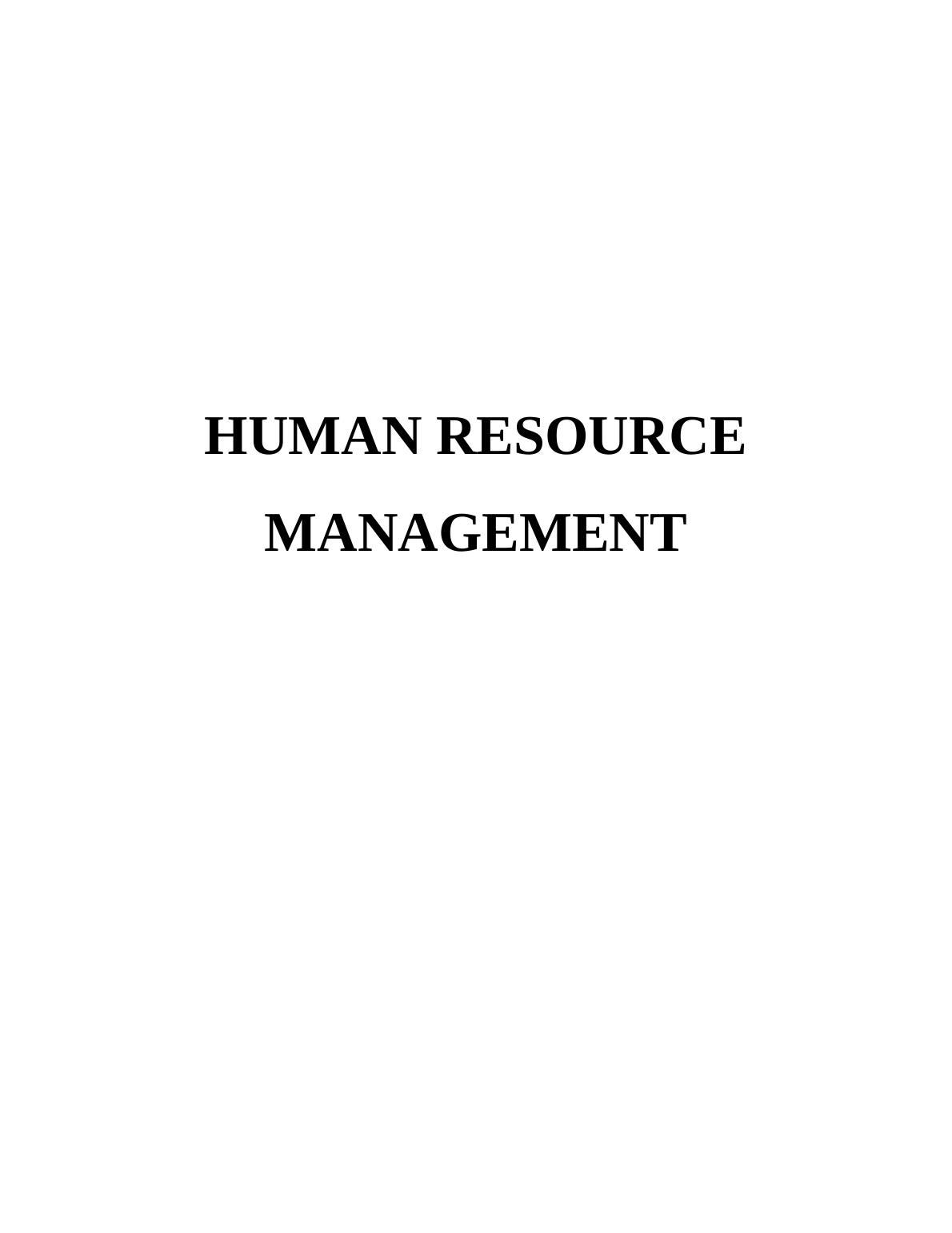 Human Resource Management Report of Mark & Spencer_1