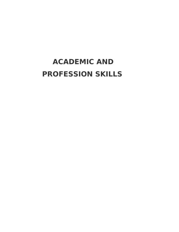 academic and professional skills assignment