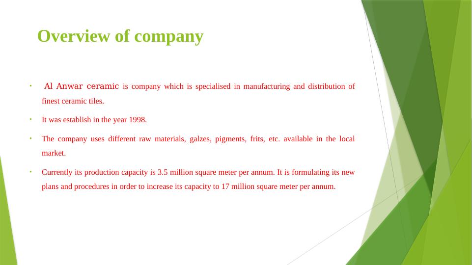 Finance: Al Anwar Ceramic Company Analysis_4