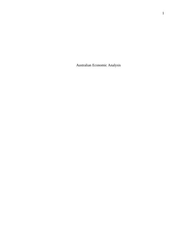 Australian Economic Analysis_1