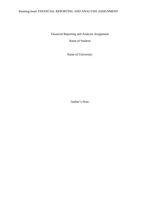 BFA526 Financial Reporting and Analysis_1