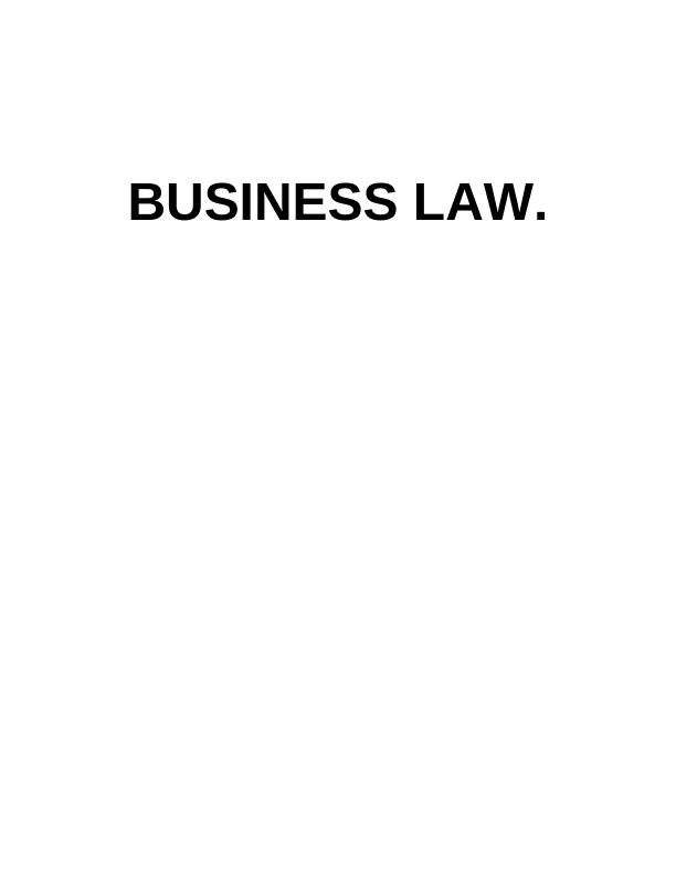 Business law assignment Sample solution_1
