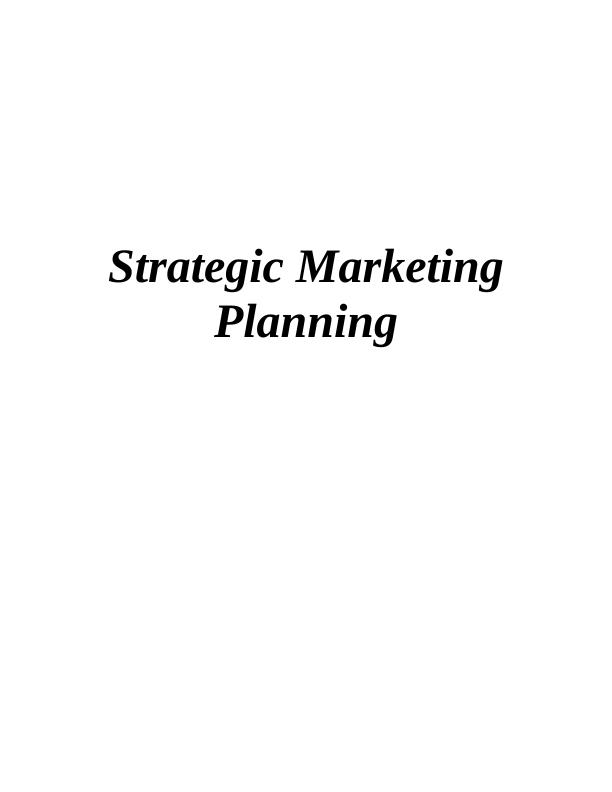 Strategic Marketing Planning for Next Plc_1