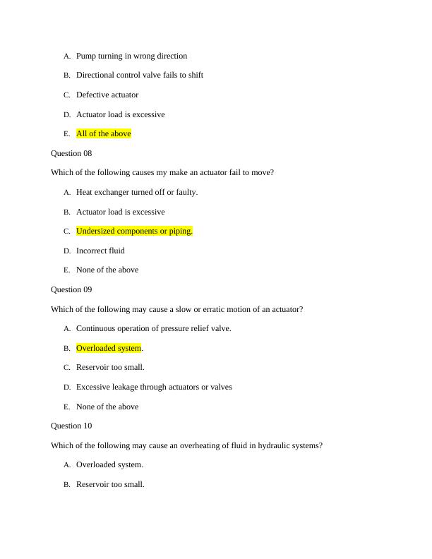 Hydraulics and Pneumatics Review Assignment Desklib