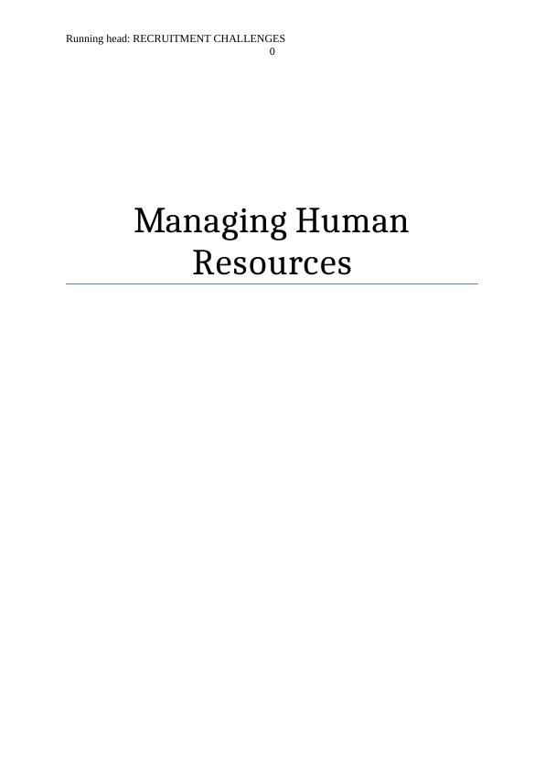Managing Human Resource Assignment - Recruitment_1