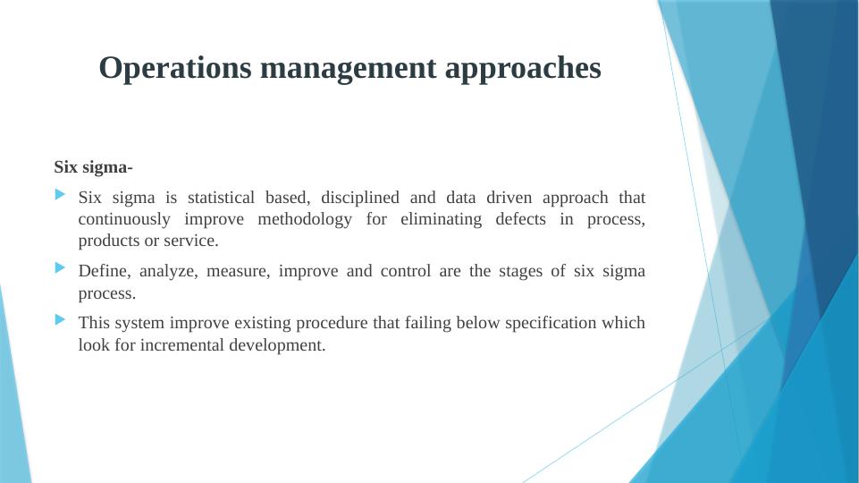 Operations Management Approaches And Importance