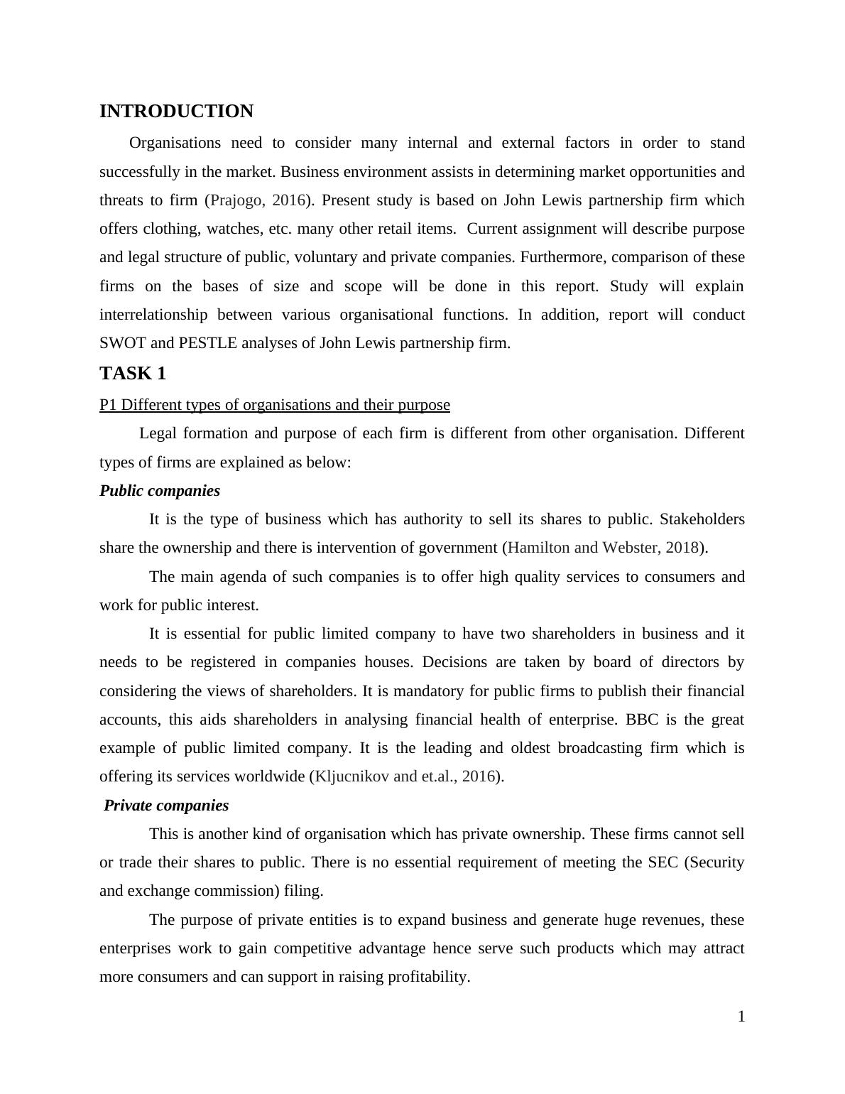 SWOT and PESTLE Analyses of John Lewis Partnership
