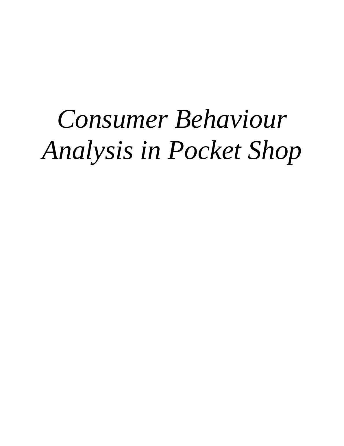 consumer behaviour nptel assignment