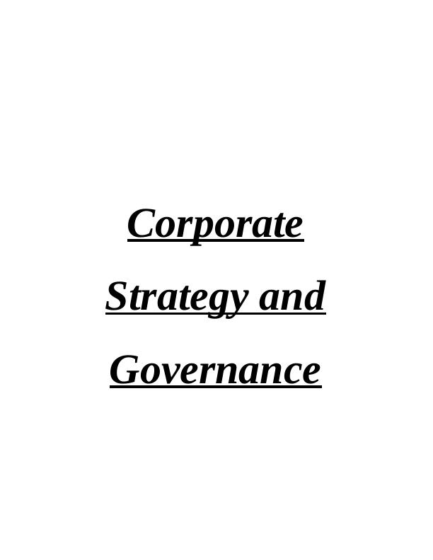 Corporate Strategy and Governance : Doc_1