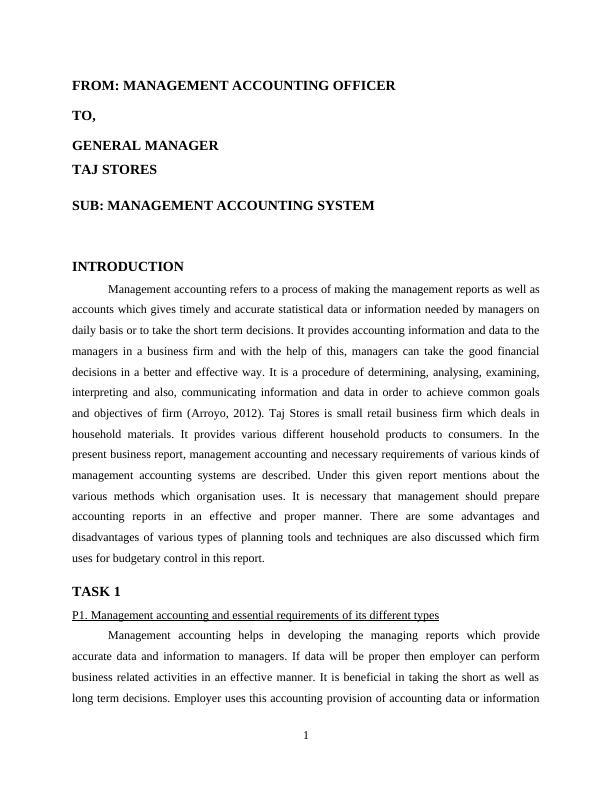 Business Report on Management Accounting_3