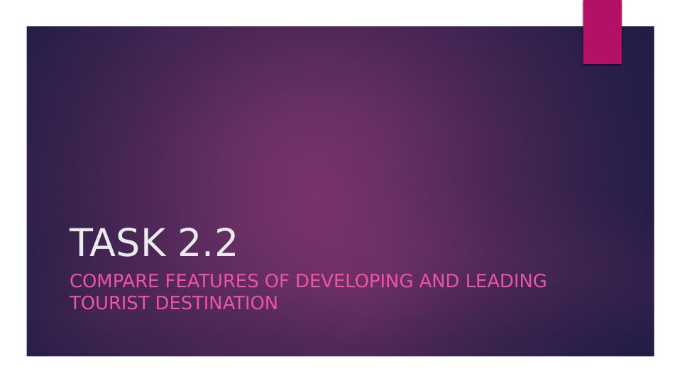 Compare Features of Developing and Leading Tourist Destination_1