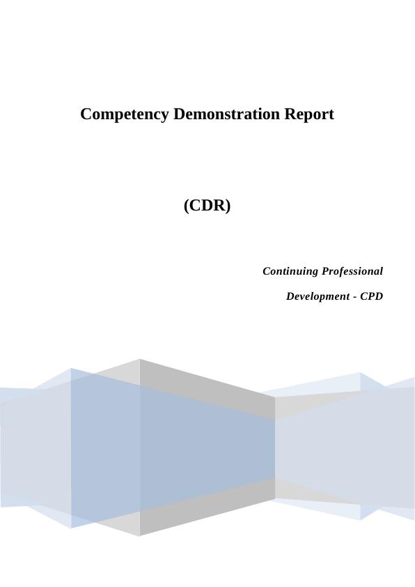 Competency Demonstration Report (CDR) for Electronics and Communication Engineer_1