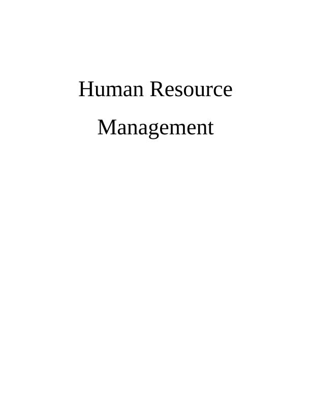 Human Resource Management on Tesco Sample Assignment_1