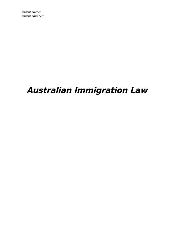 Australian Immigration Law_1