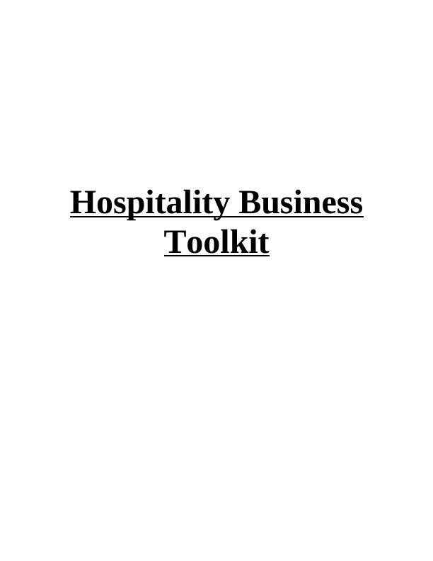 Hospitality Business Toolkit in Hospitality Industry_1
