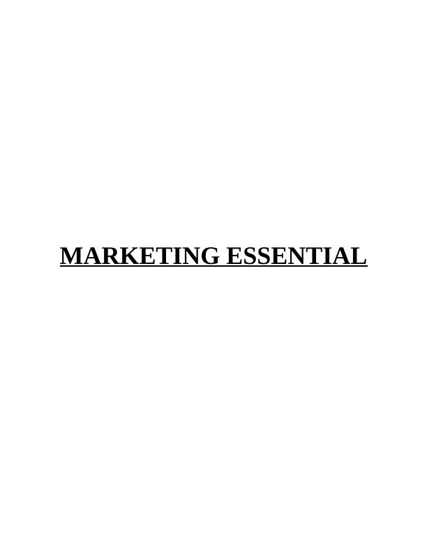 Marketing Essentials Assignment Solution - Beauty Giant Company_1