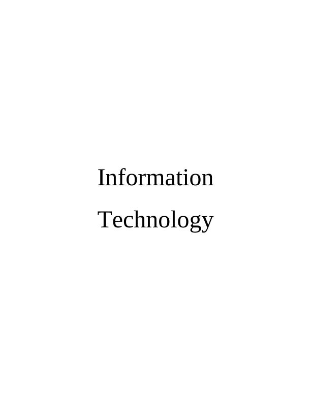 Information Technology Assignment - Marriott Hotels & Resorts_1