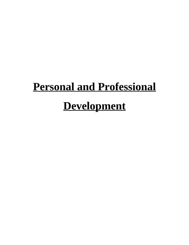 Personal and Professional Development | Comparison_1