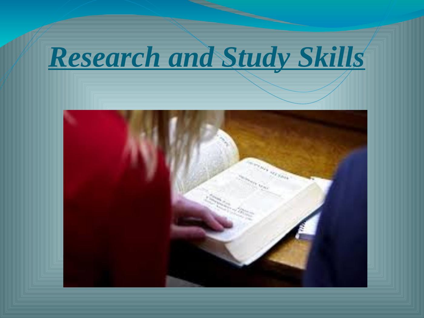 research and study skills module