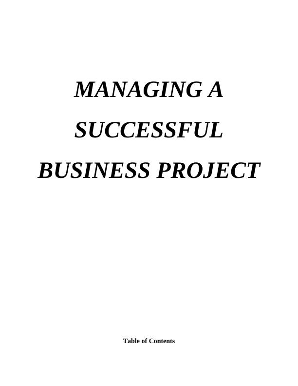 Managing a Successful Business Project plan - Asda_1