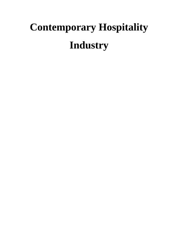 Contemporary Hospitality Industry Assignment : Hilton_1