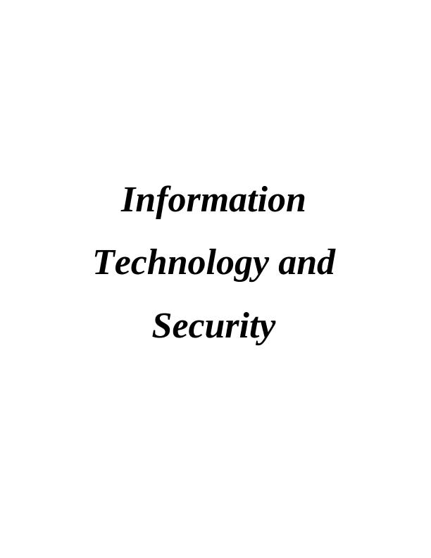 Information Technology and Security Essay_1