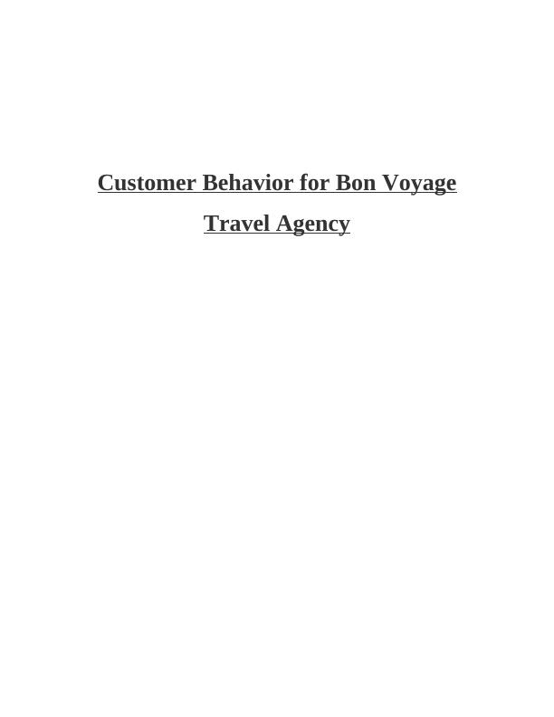Customer Behavior for Bon Voyage Travel Agency_1