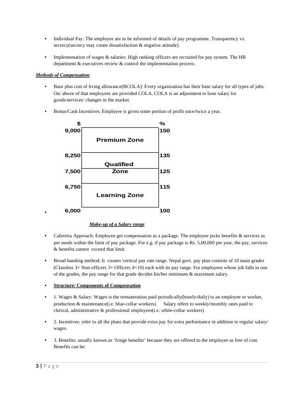 compensation management assignment questions