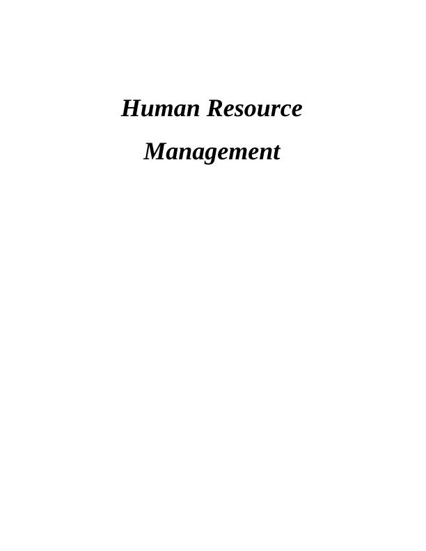 Function of Human Resource Management- Doc_1