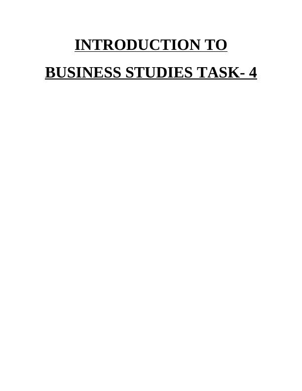 Introduction to business studies | Investment appraisal techniques | Assignment_1