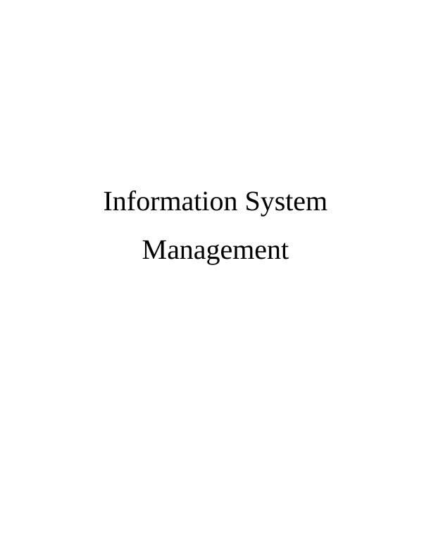 Information System Management Assignment - Hilton Hotel_1