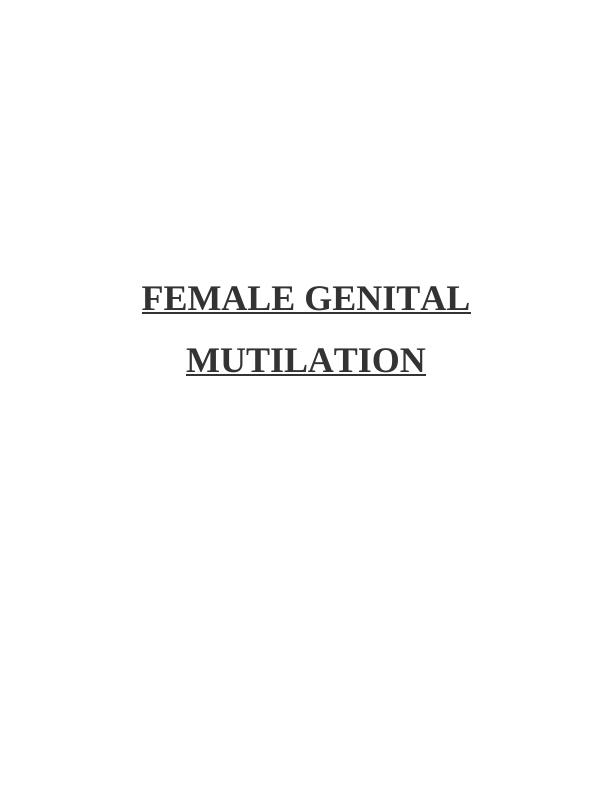 (PDF) Female Genital Mutilation_1
