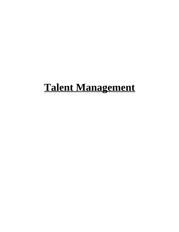 (solved) Talent Management - Doc_1