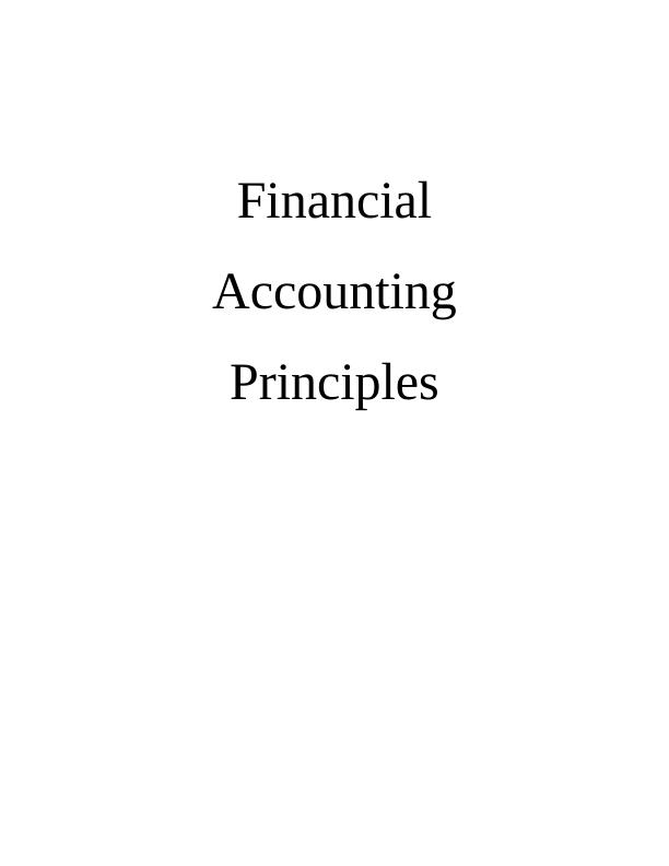 Generally Accepted Accounting Principles - Assignment_1