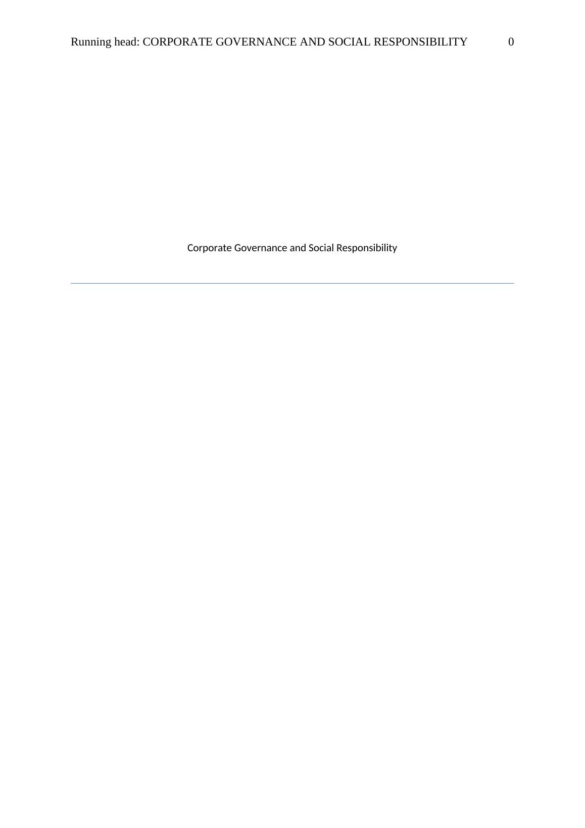 Corporate Governance and Social Responsibility Executive Summary_1