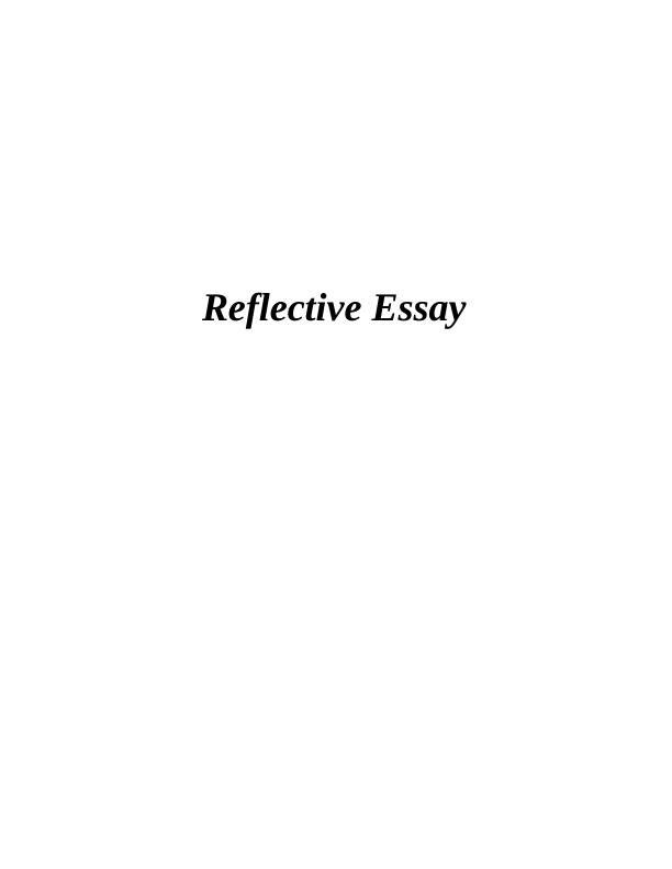 Reflective Essay on Online Learning_1