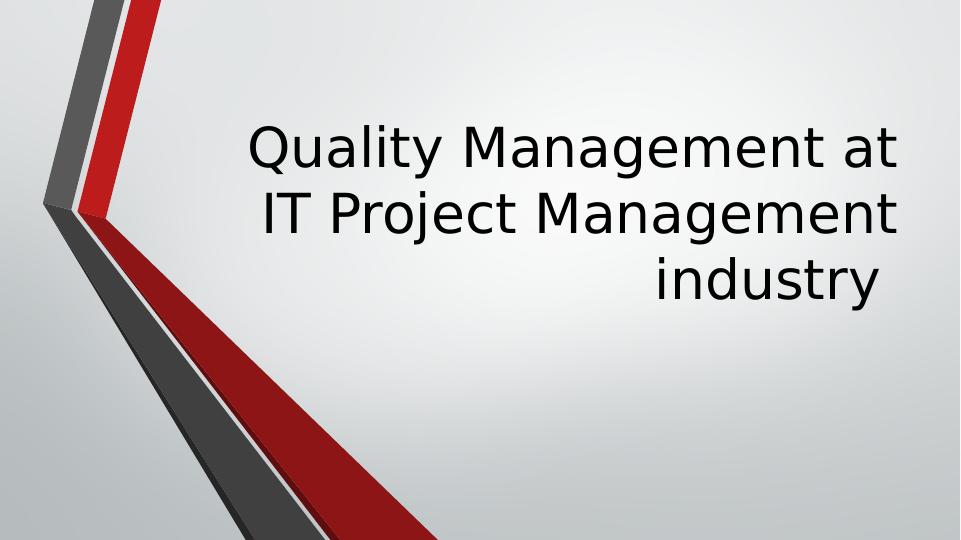 Quality Management at IT Project Management_1