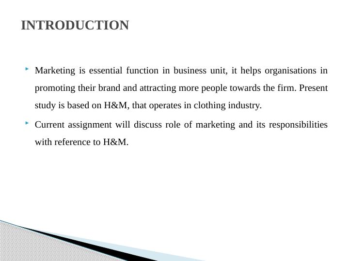 Role of Marketing in H&M_2