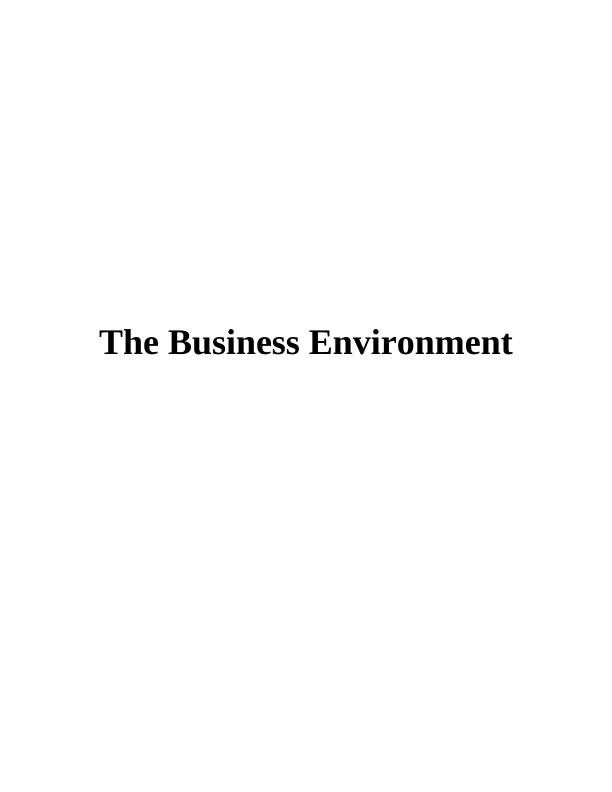 The Business Environment - M&S_1