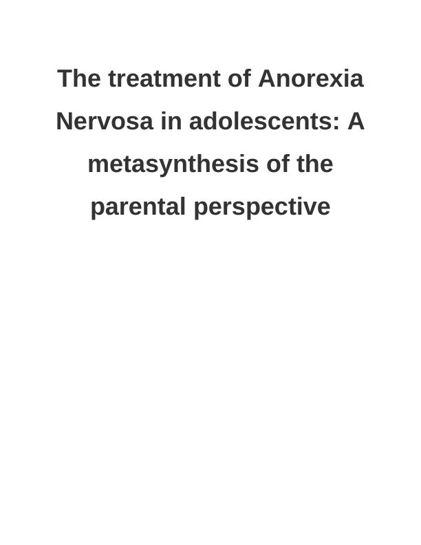 Assignment on Anorexia Nervosa_1